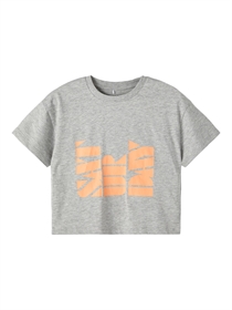 NAME IT Kort T-shirt Balone Grey Melange